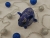 Dark Blue with Silver Snow Guinea Pig Ornament