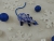 Dark Blue with White Snow Mouse/Rat Ornament