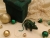 Green with Gold Vines Mouse/Rat Ornament