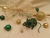 Green with Gold Vines Mouse/Rat Ornament