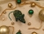 Green with Gold Vines Mouse/Rat Ornament