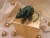 Green with Gold Vines Mouse/Rat Ornament