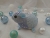 Light Blue Snowflakes Guinea Pig Ornament