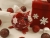 Maroon Snowflakes Guinea Pig Ornament
