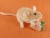 Peach Mouse Plushie with White Belly