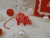 Red with White Snowflakes Mouse/Rat Ornament