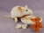 White Mouse Plushie with Tan Belly