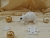 White Snow Mouse/Rat Ornament (Gold)