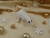 White Snow Mouse/Rat Ornament (Gold)