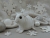 White Snowflakes Guinea Pig Ornament (Silver)