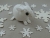White Snowflakes Guinea Pig Ornament (Silver)