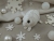 White Snowflakes Guinea Pig Ornament (Silver)