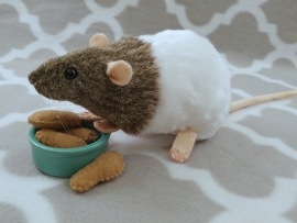 Agouti Grey Bareback Rat Plushie