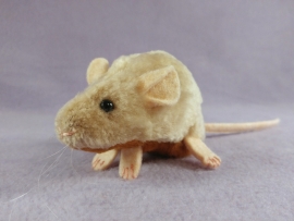 Beige Mouse Plushie with Tan Belly