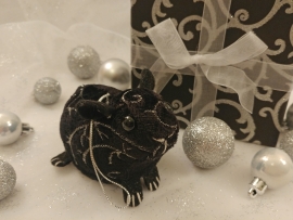 Black Velvet Guinea Pig Ornament