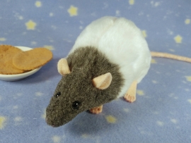 Blue Grey Bareback Rat Plushie
