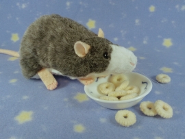 Blue Grey Blazed Rat Plushie
