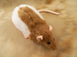 Fawn Half-Hooded Rat Plushie