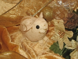 Gold Stardust Guinea Pig Ornament