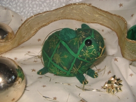 Green & Gold Guinea Pig Ornament