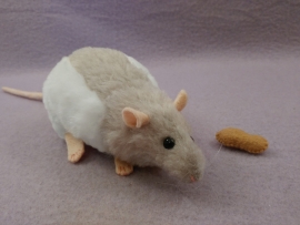 Light Grey Hooded Rat Plushie