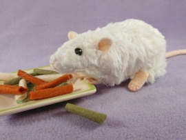 White Rex Rat Plushie