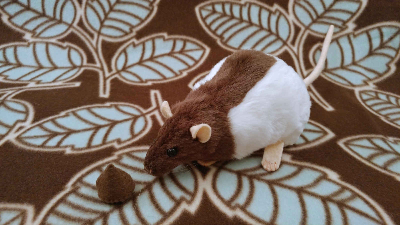 Dark Brown Half-Hooded Rat Plushie | Citrine Mouse
