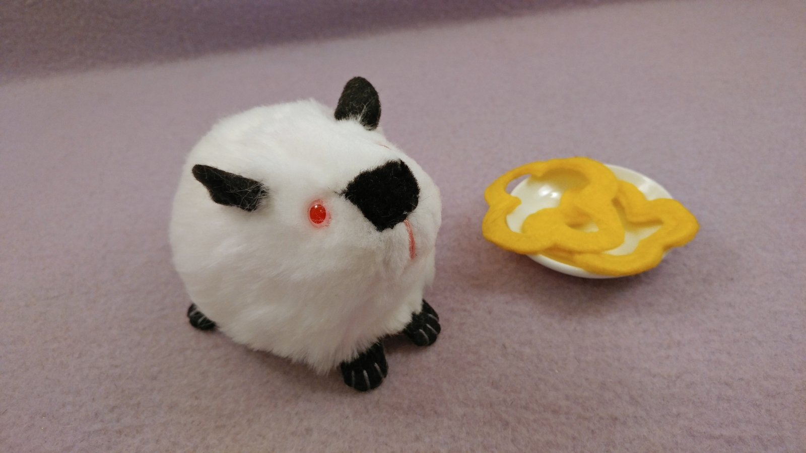 Little black himalayan guinea pig plushie citrine mouse