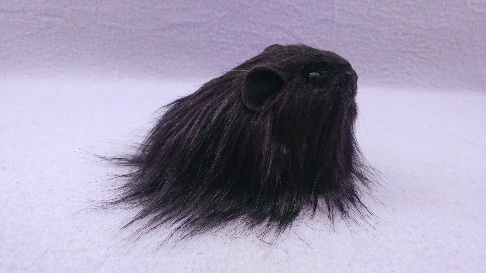Little Black Longhaired Guinea Pig Plushie