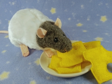 Blue Grey Capped Rat Plushie
