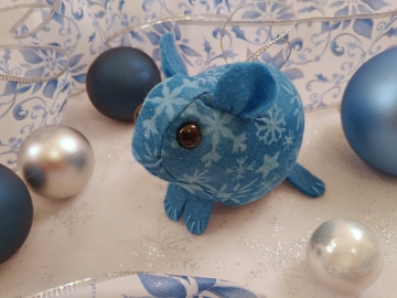 Cobalt Blue Guinea Pig Ornament