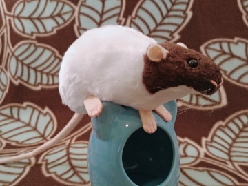 Dark Brown Capped Rat Plushie